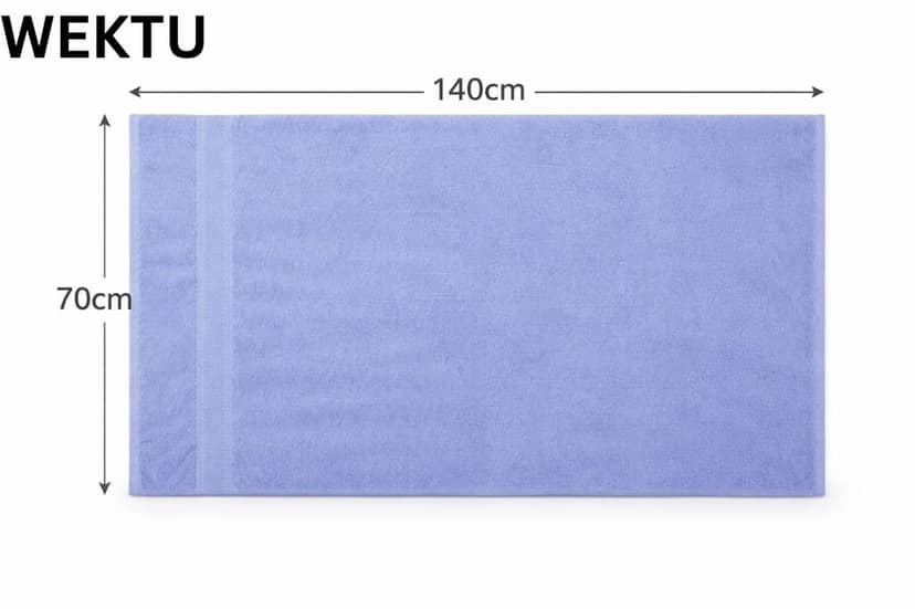 WEKTU Premium Cotton Bath Towel - 70x140 cm Large Size | Ultra Soft, Highly Absorbent and Quick Dry Towel for Bath, Gym, and Travel view 2
