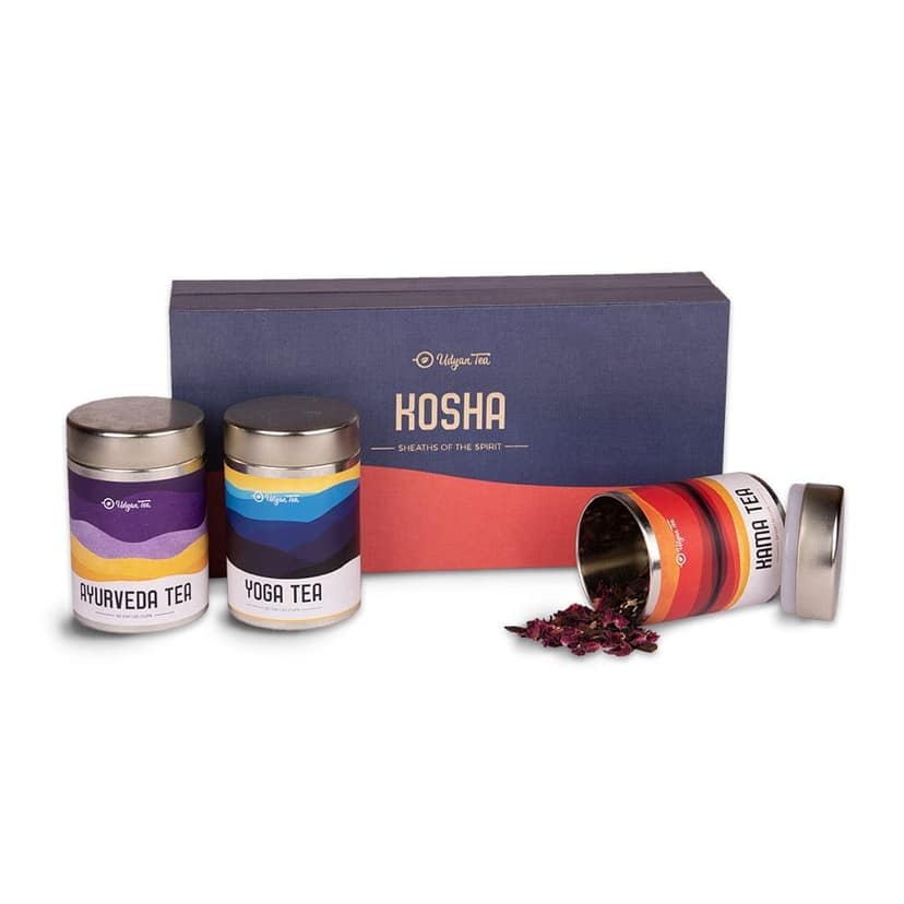Udyan Tea Kosha Tea Gift Box | 50g X 3 Health Tea Varieties | Kama Yoga Ayurveda Teas in a Premium Gift Pack view 2