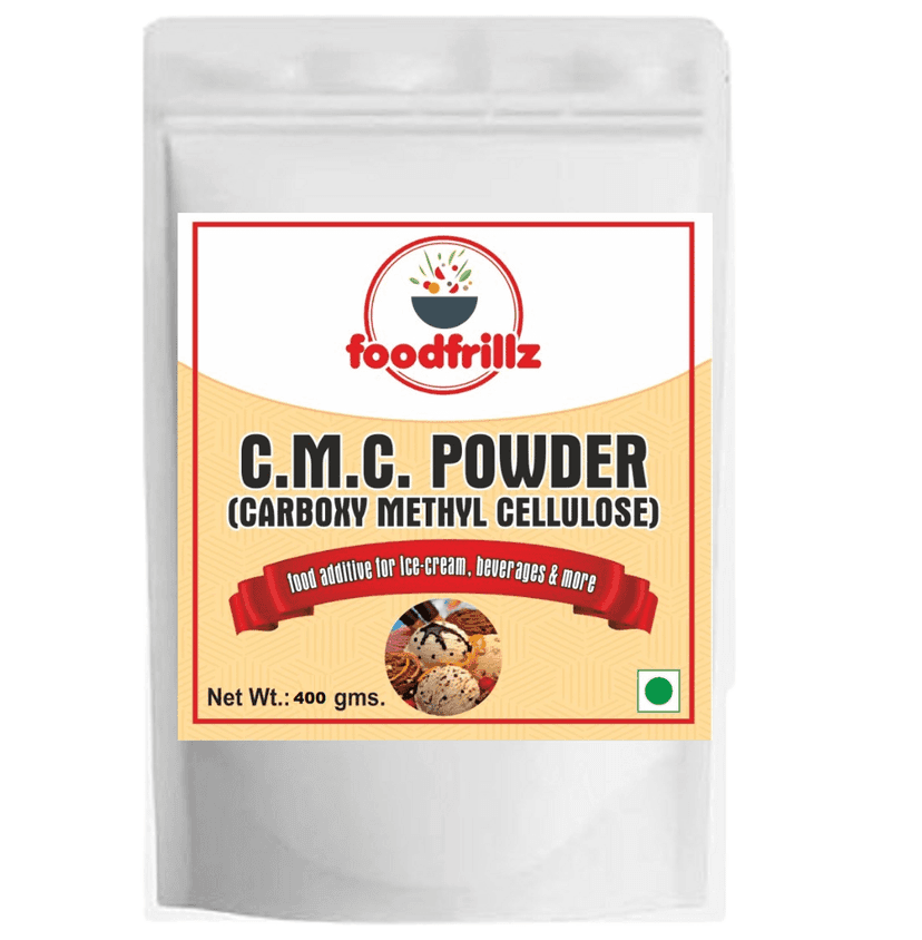 foodfrillz CMC Powder 400 g (Carboxy Methyl Cellulose) | Raising Ingredient Powder | Food Grade | Soft, Smooth and Creamy | Instant Cake Premixes