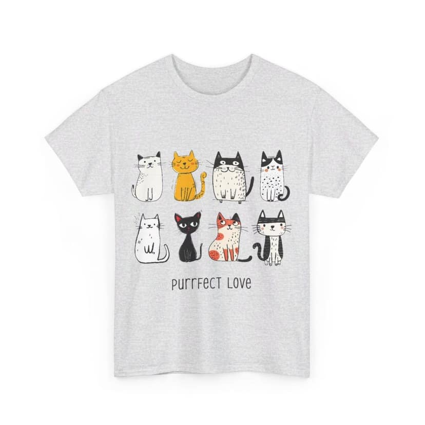 Clothikoo Premium Cat Printed Heavy Cotton Tee view 2