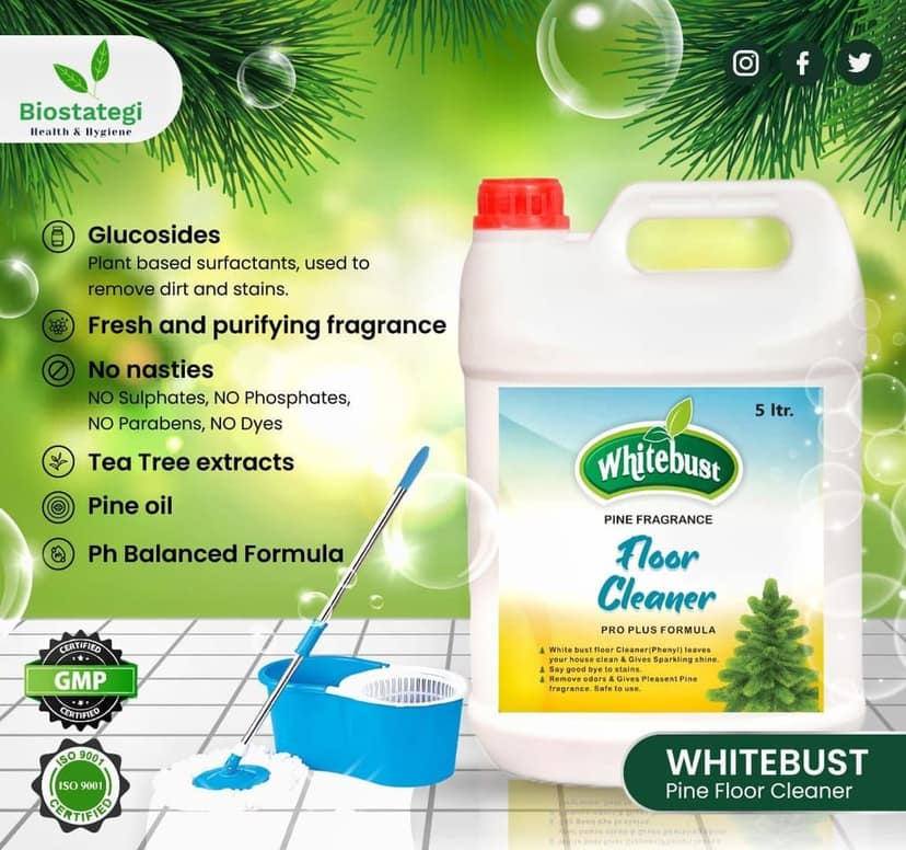 Whitebust Floor Cleaner Phenyl 5 Ltr & 500ml Jasmine Floor Cleaner Combo Pack view 2