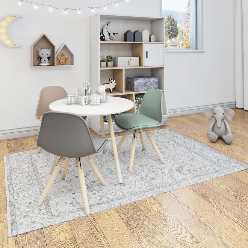 Neu Looms Handmade Viscose Wool Anti-Skid Rug for Bedroom, Living Room, Nursery, Dorm, Playroom & Reading Area