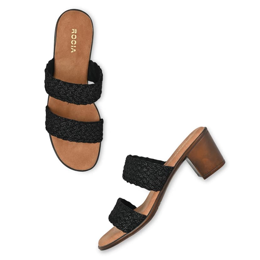 Black Women Casual Block Heel Sandals