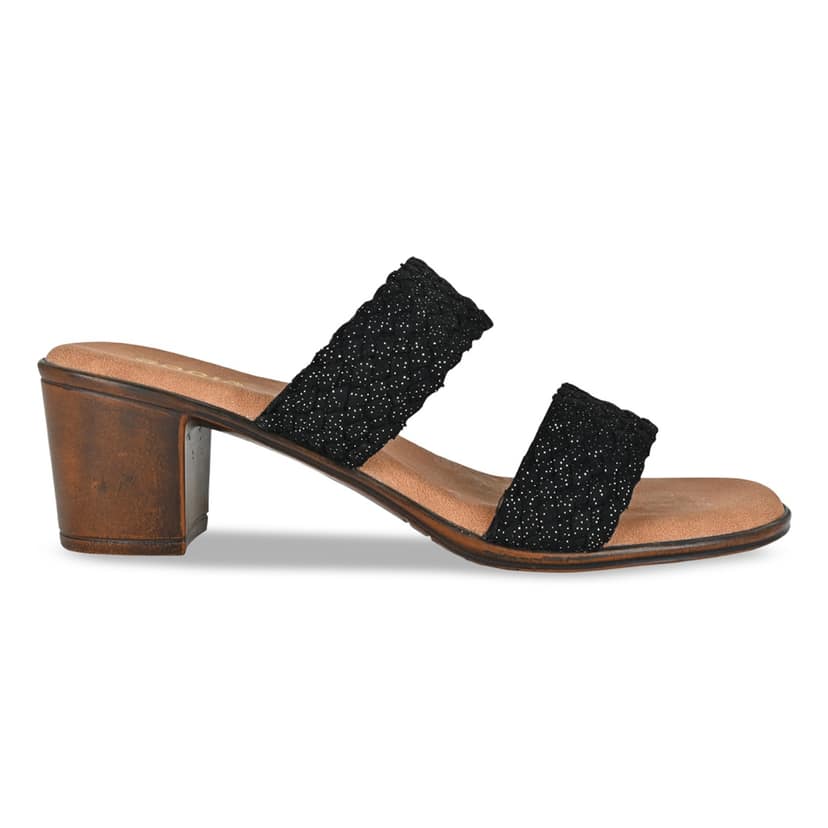 Black Women Casual Block Heel Sandals view 2