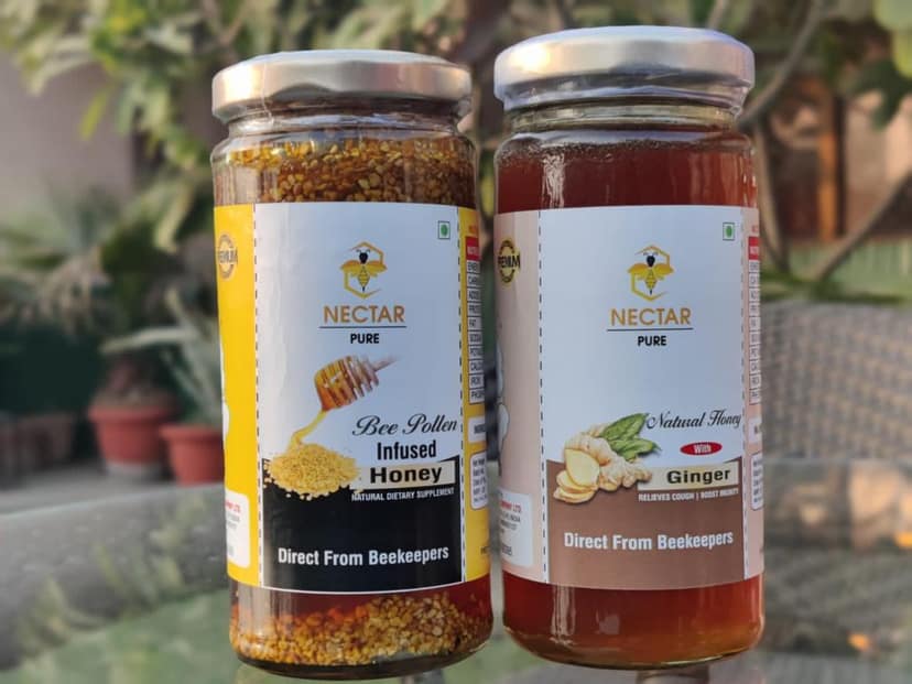 Ginger Honey & Pollen Infused Honey Combo pack view 2