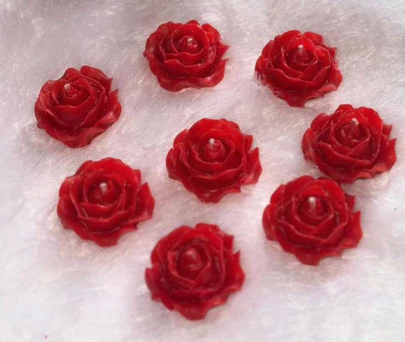 Decorative Floral Wax Candle for Home Decor view 2