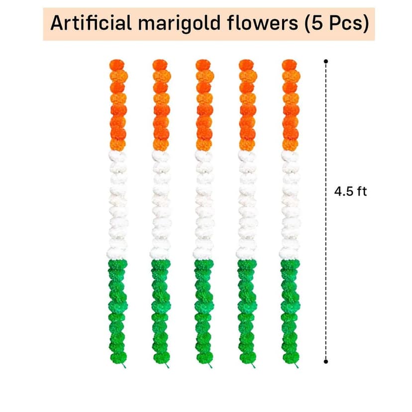 Tricolour Garland for Decoration Items for Republic Day or Independence Day view 2