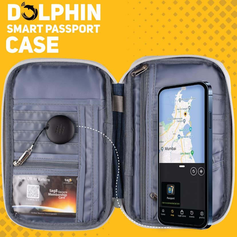 tag8 Dolphin Smart Passport Case (Grey) view 2