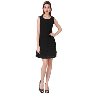 Tiya Cut Sleeves Black Color Womens Dress