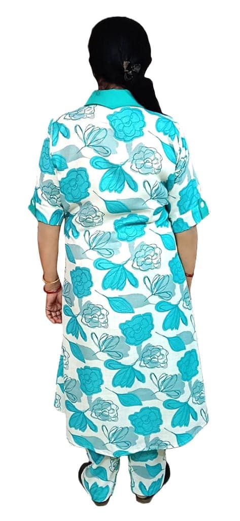 Women's Cotton Kurta Palazzo Pant Set view 2
