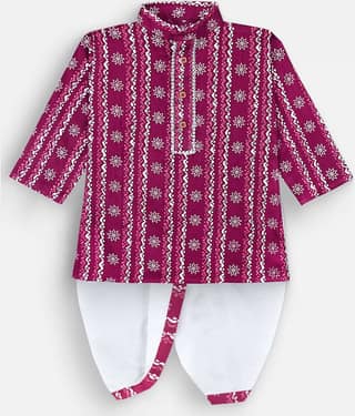 mustmom Baby Boys Bright soft and comfortable Ethnic Kurta and Dhoti Set