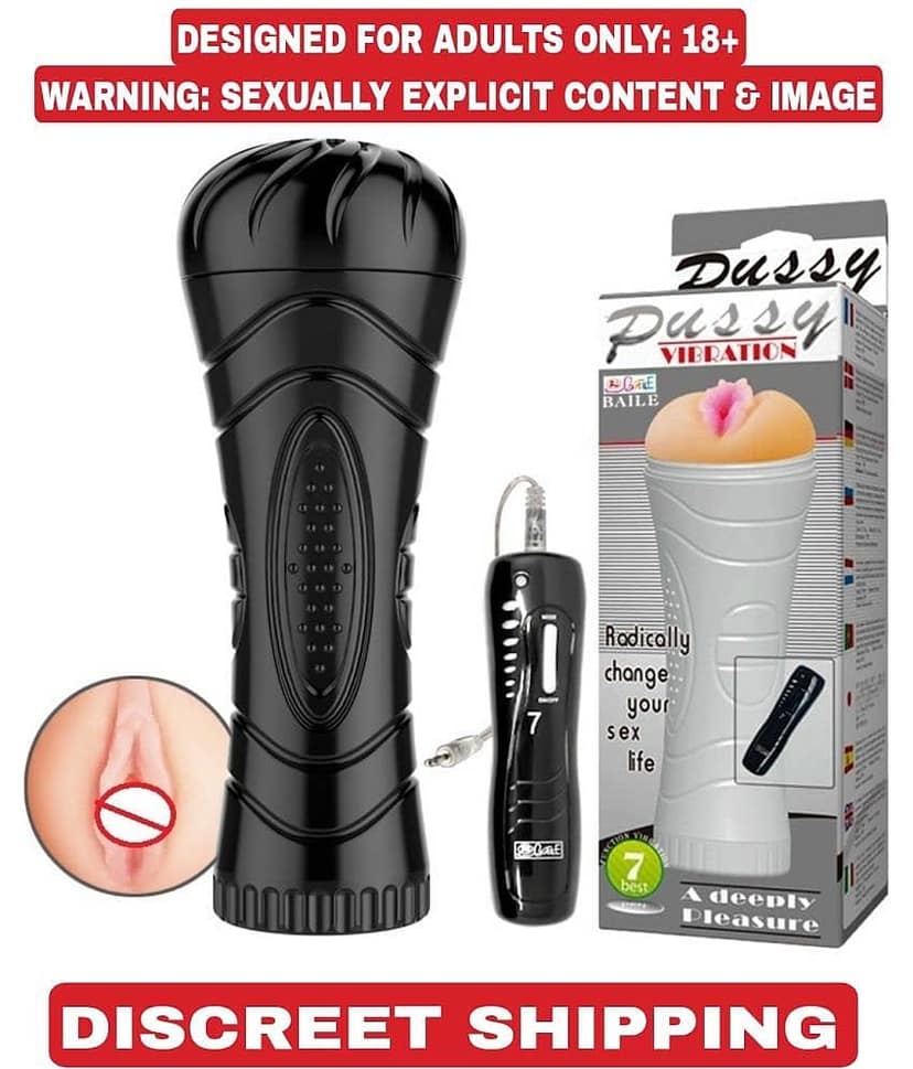 KAMAHOUSE - Masturbator Masturbator Sex toy for men with 7 Vibrations + 10 ml MOI aqua Water based lubricant view 2