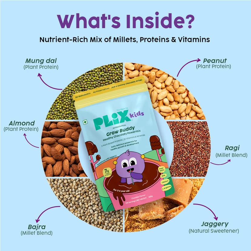 Grow Buddy Healthy Chocolaty Powermix | 7-12 Years __Pro Pack__ view 2