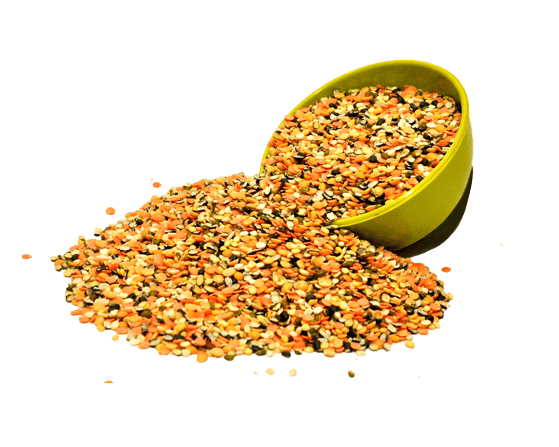 OrgaQ Organicky Organic Mix Dal | (Pea Split, Red Lentil, Black Gram Split, Moong Dal, Moth Dal, Cowpea Mogar, Green Gram Mogar) view 2