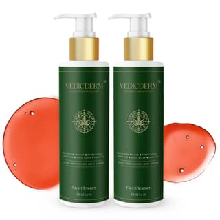 VEDICDERM Red Vine Deep Facial Cleanser 100ml | pH-Balanced Face Wash For Acne, Rosacea, Eczema, Aging & Sensitive Skin | Ceramides & Peptides For Barrier | Sulfate, Paraben & Alcohol-Free (Pack of 2)