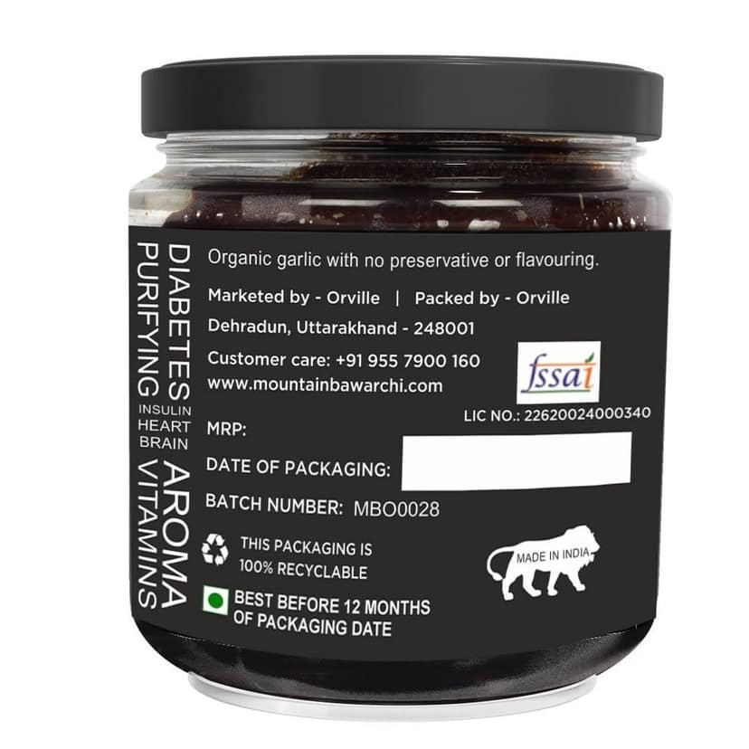 Black Garlic Single Clove Whole - 200 GramsHighly Nutritious - No Preservative | Whole Black Garlic Single Clove-200 Grams by Mountain Bawarchi view 2