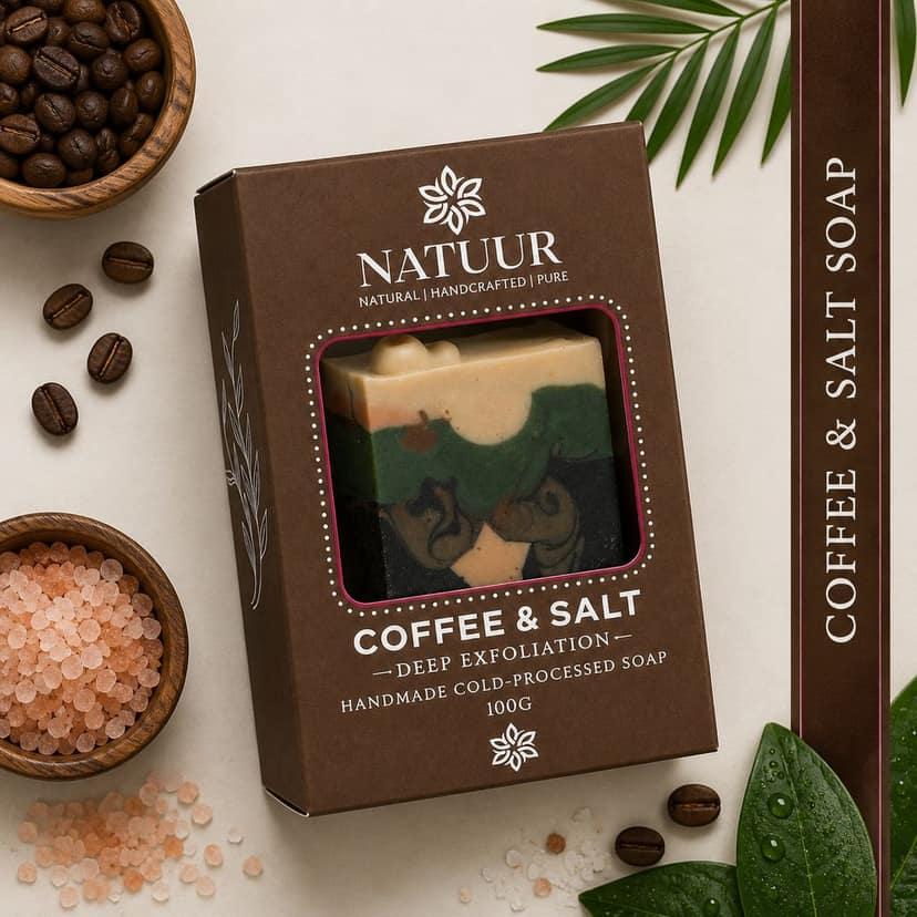 REVIVE Coffee & Himalayan Salt Artisanal Cold Processed Beauty Bar view 2