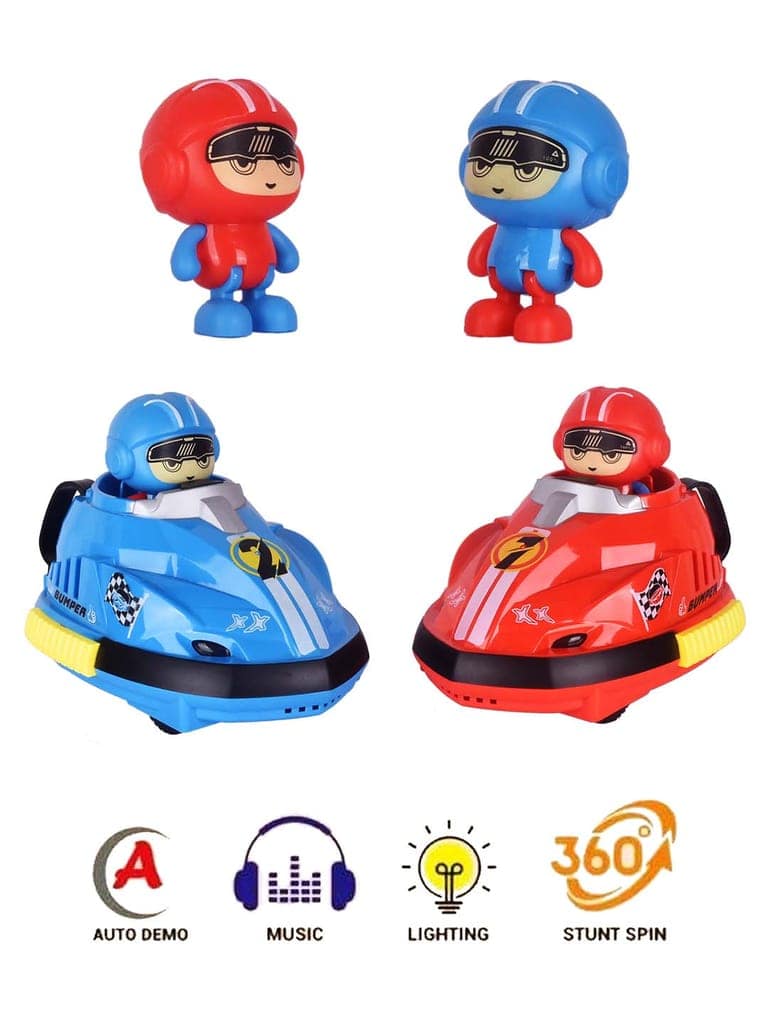 Go Kart Remote Control Car with Auto Demo, Music, Lighting & 360° Stunt Spin | Go Kart Toy Car | Kids Go Kart Remote Control Car with Stunt Spins, LED Lights & Music view 2