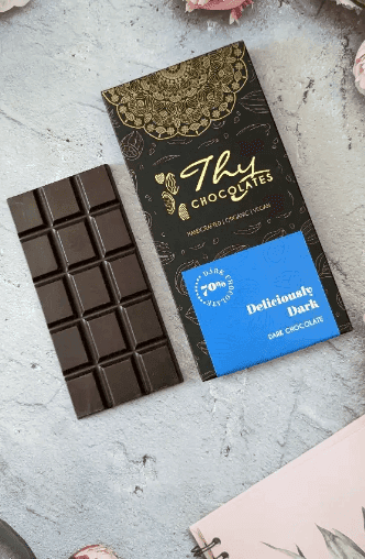 Title: THY Chocolates - Delicious 70% Dark Chocolate Bar view 2