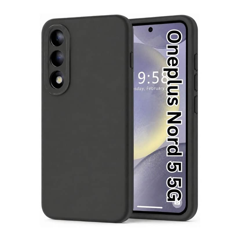V3Deals Silicone Back Cover Case Compatible with OnePlus Nord 5 5G | Soft Micro-Fibre Lining Inside | Camera & Screen Protection | Shockproof Slim Fit Back Cover Case
