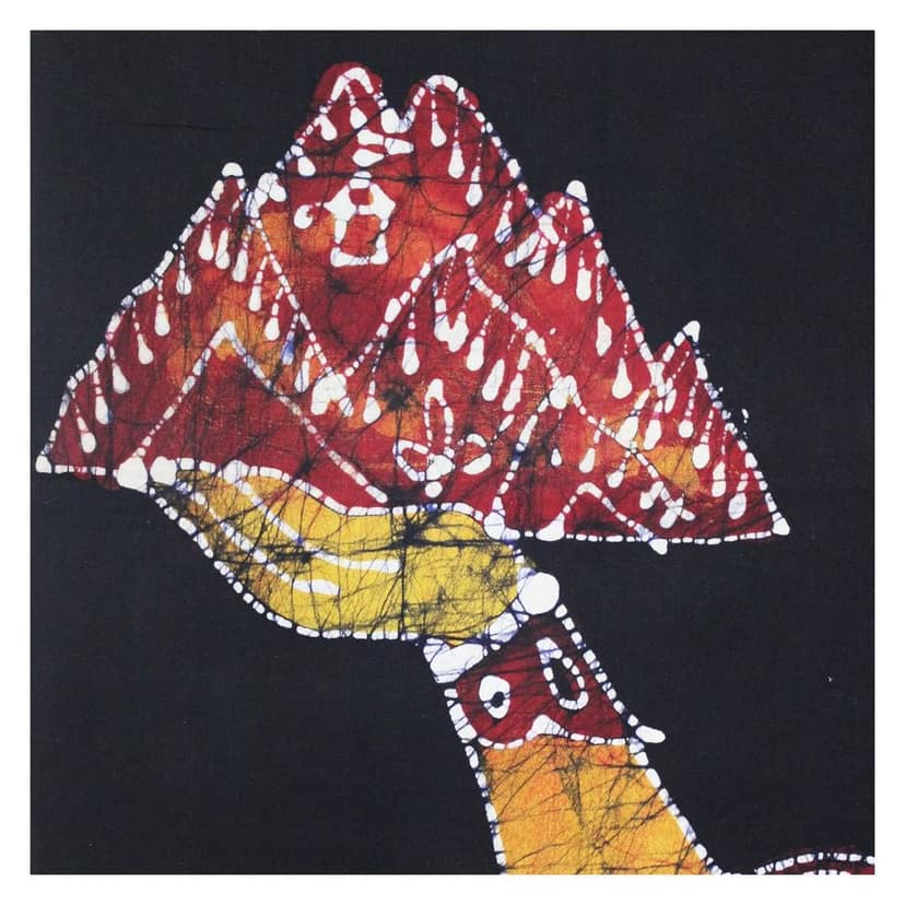 Garvi Gurjari (A Gujarat Govt Enterprise Handpainted Lord Hanuman Batik Painting Tapestry Cotton Wall Piece view 2
