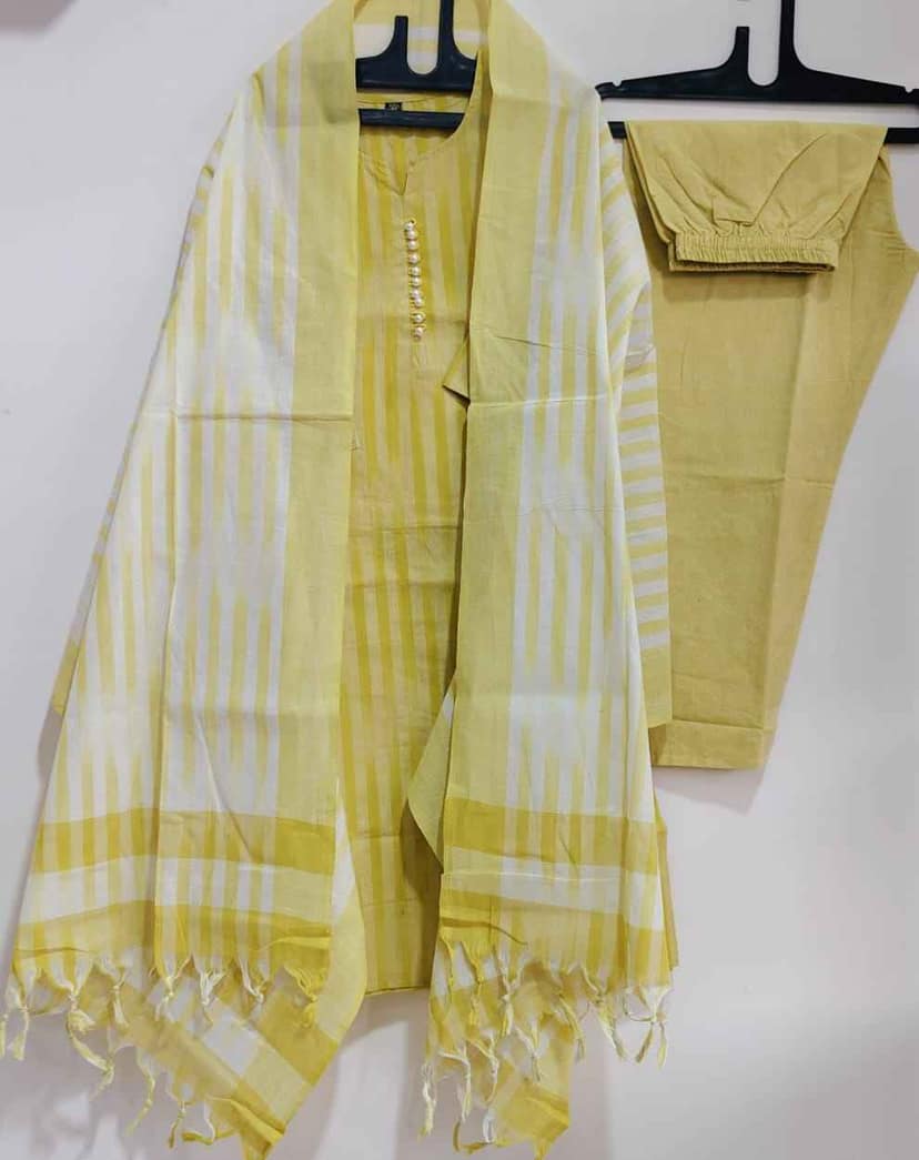 South Cotton Kurta Set with Dupatta