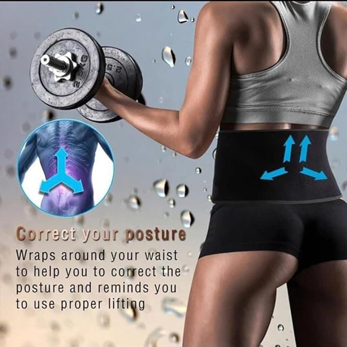 GLOWSERIE Sweat Slimming Waist Belt for Gym and Fitness Training view 2