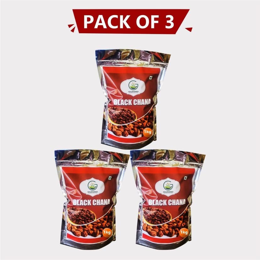 Black Channa 3 Kg – Natural, Protein-Rich & Made by Farmers by Goldfarmer Krishi Producer.