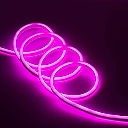 DAYBETTER� Neon Rope Light Silicon DC Light (5 Meter/16.4 Feet) or Indoor and Outdoor Flexible Waterproof Decorative Light with 12v DC Adapter Include- Pink | NW-A-17 view 2