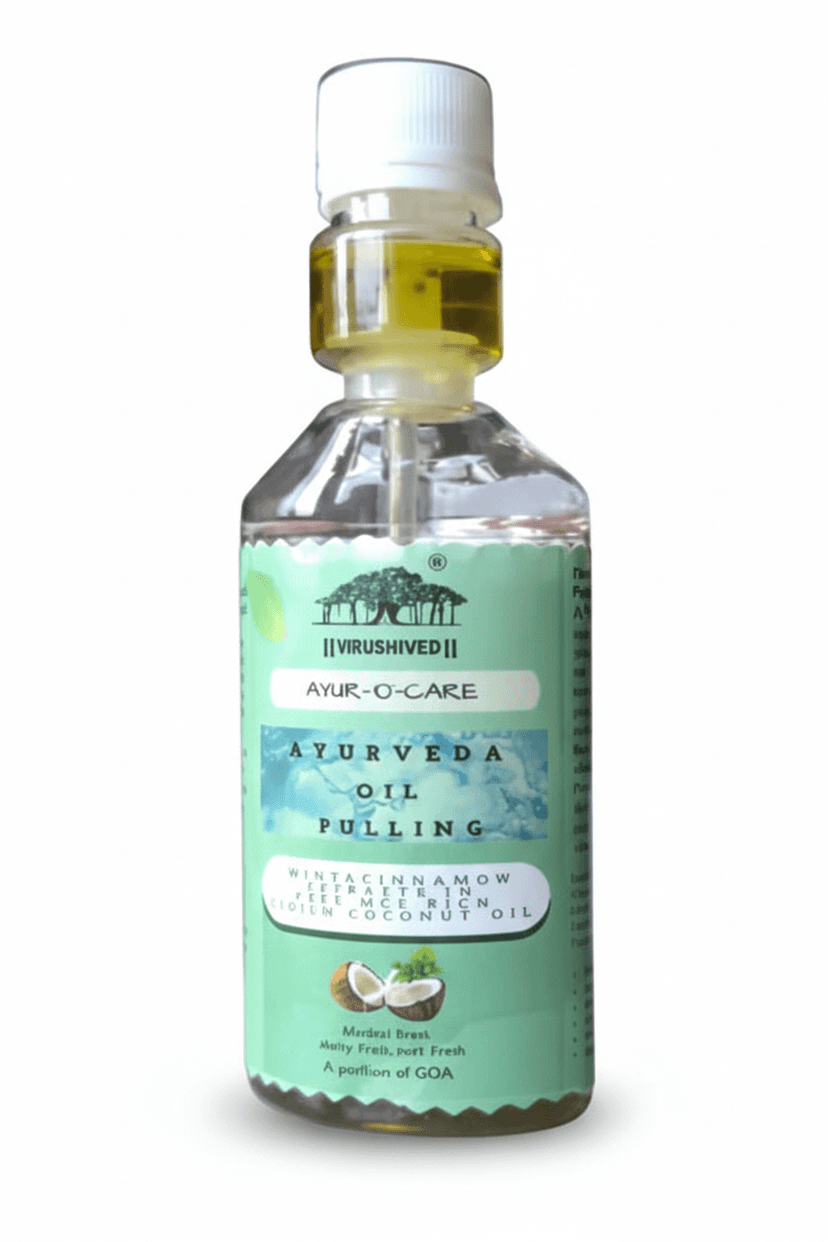 Hrushived Ayur O Care Ayurvedic Oil Pulling Blend with Virgin Coconut Oil Mint Nutmeg and Cinnamon Pack of 2 view 2