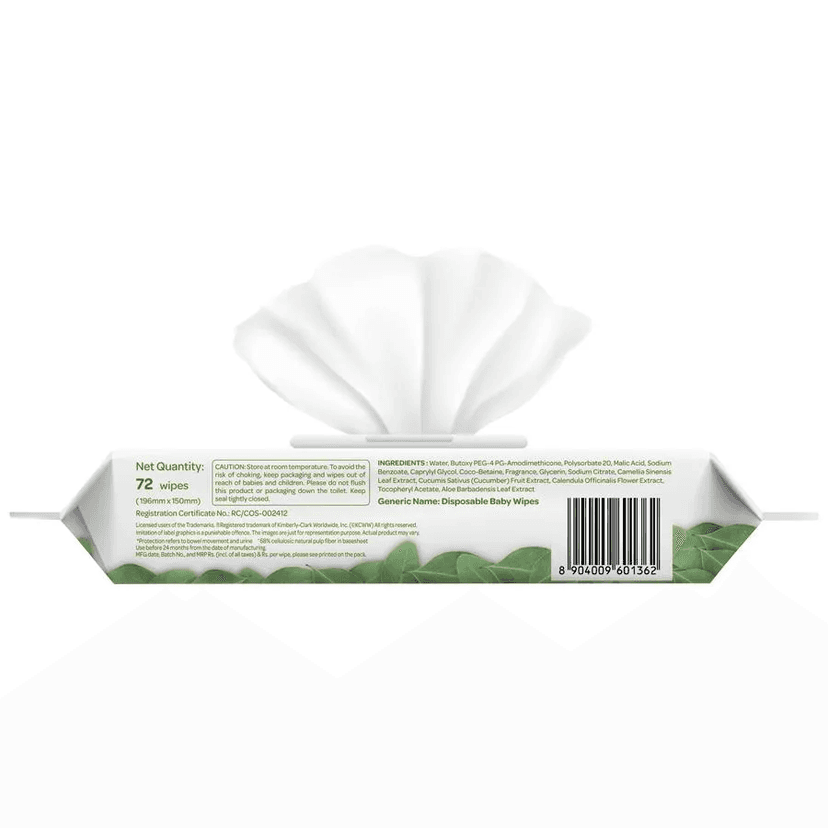 Huggies Baby Wipes With Aloe Vera & Calendula 72 Pcs view 2