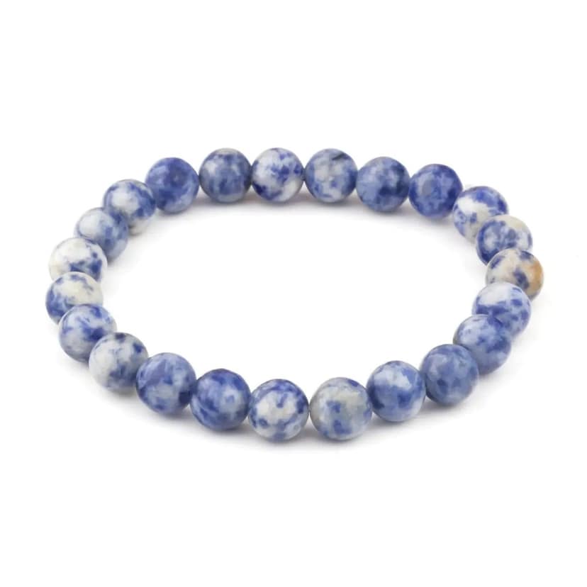 Ekdant Sodalite Crystal Bracelet 6mm Beads Lab Stretchable Elastic Bracelet Sodalite Semi precious Gemstone view 2