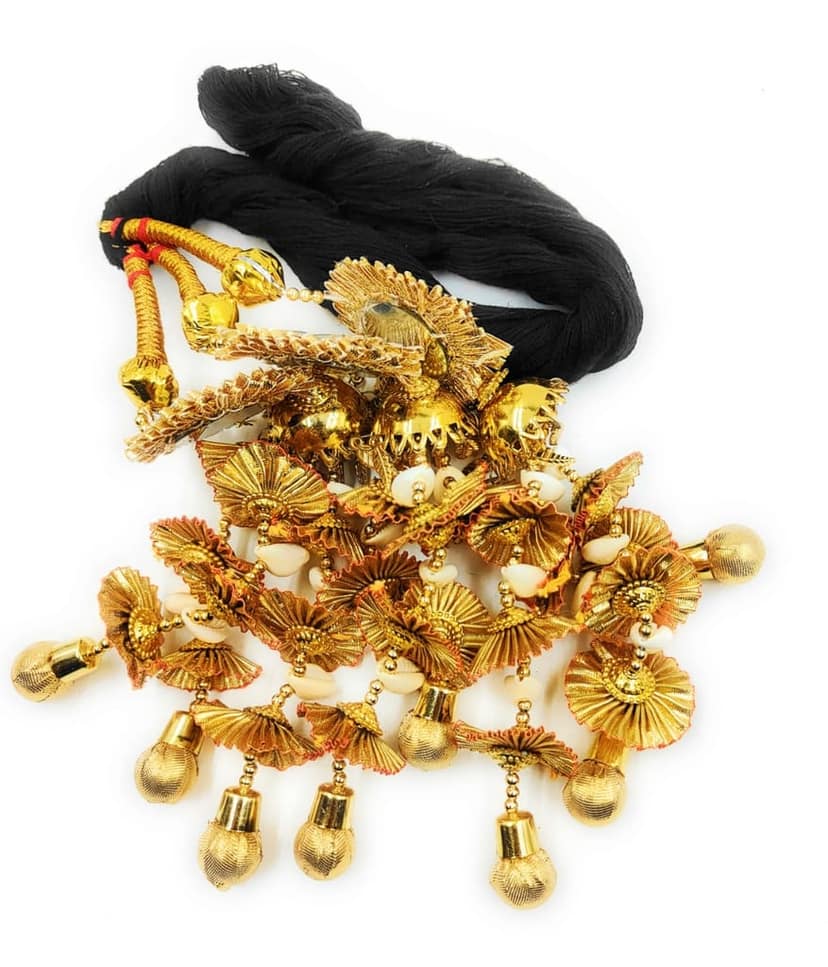 Punjabi Paranda Heavy Square Gotapatti Design with Jhumka/Patiala Shahi Parandi view 2