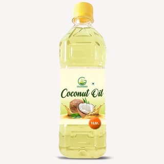 Coconut Oil 1 Litre – Natural, Farmer-Made & Cold-Pressed | Goldfarmer Krishi Producer.