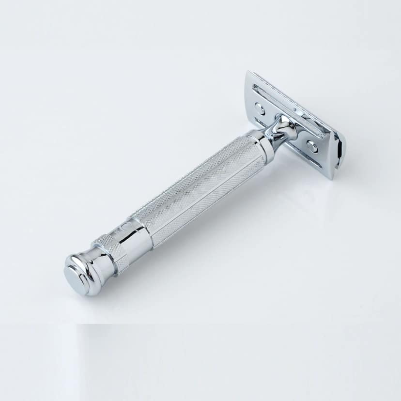 Pearl Double Edge Safety Razor L-55 Chrome (ISO:9001) (Close comb + Open Comb) (DIM,L-4,W-6,H_14) view 2