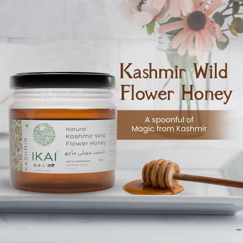 Natural Kashmir Wild Flower Honey | Unprocessed | Regional Specialty-Kashmir | 350g