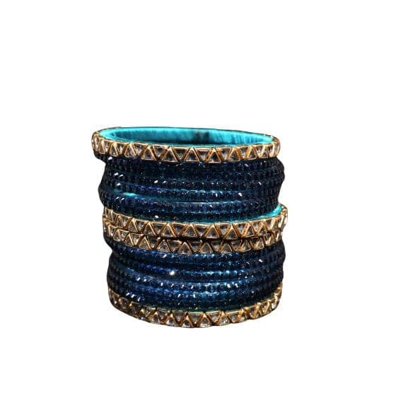 Midnight Blue Sparkle Bangle Set view 2