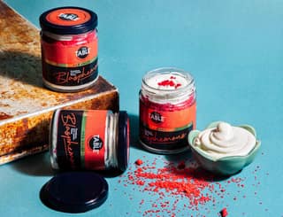 Red velvet cake jar