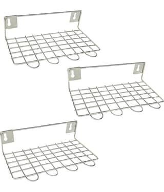 OC9 Silver Stainless Steel Storage Racks ( Pack of 3 )