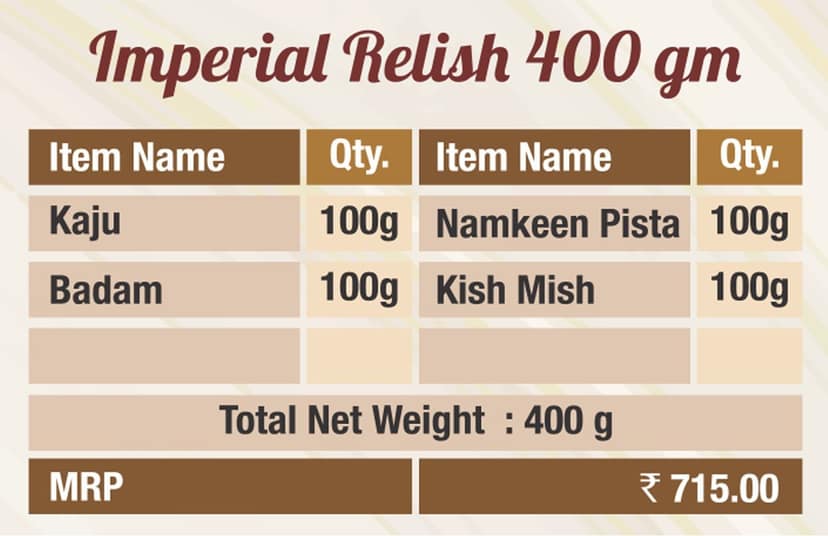 Haldiram's Nagpur Imperial Relish Dry Fruit Box 400g With Rakhi Assorted Gift Box (Multicolor) view 2