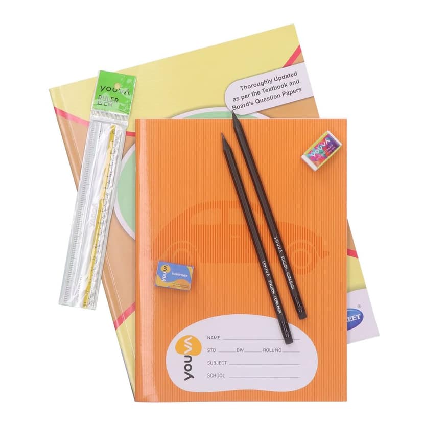 Navneet Youva Happiness Combo Mathematics Study Kit 1 Part 1 (1 Digest + 1 Notebook + 2 Pencils + 1 Sharpener + 1 Eraser + 1 Scale) view 2