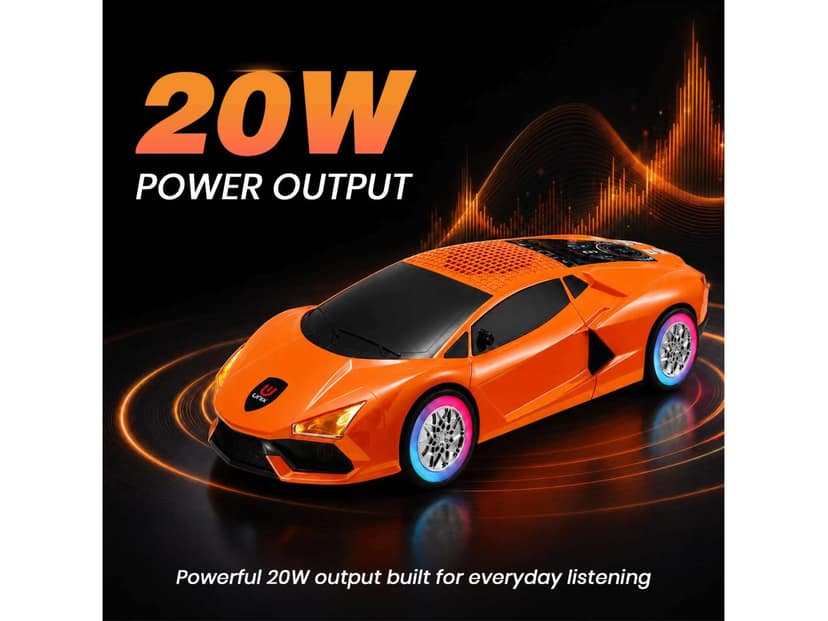 Unix Lambo Blitz Wireless Bluetooth Speaker with Dynamic RGB Lights, 20W - Green view 2