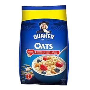Quaker Oats - Natural Wholegrain, Nutritious Breakfast Cereal, 1 kg Pouch