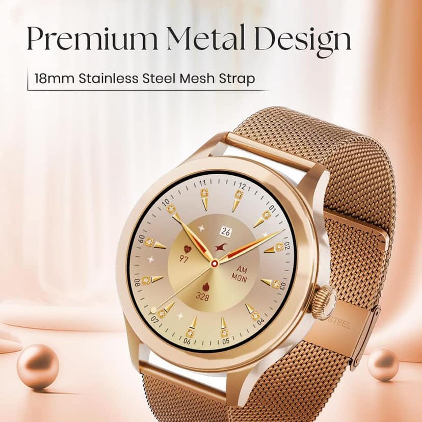 Fastrack Noir Pro Metal Smart Watch-for Women -(Rose Gold) view 2