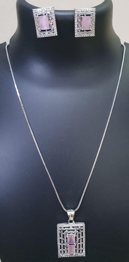 American Diamond Casual and Partywear Pendant Set view 2