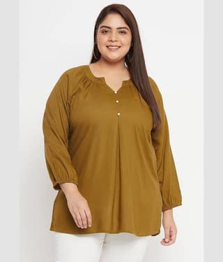 VINAAN Women's Rayon Tunic ( Pink )