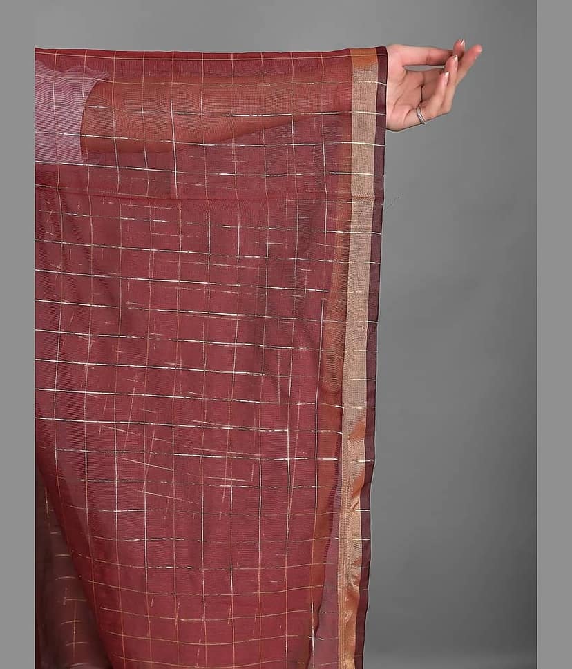 Apratim - Maroon Chanderi Women's Dupatta - ( Pack of 1 ) view 2