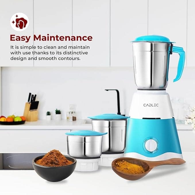 Cadlec Jarsphere 4 Jar 750 Watt Mixer Grinder | High-Power Juicer, Blender & Mixer | 2-Year Warranty view 2