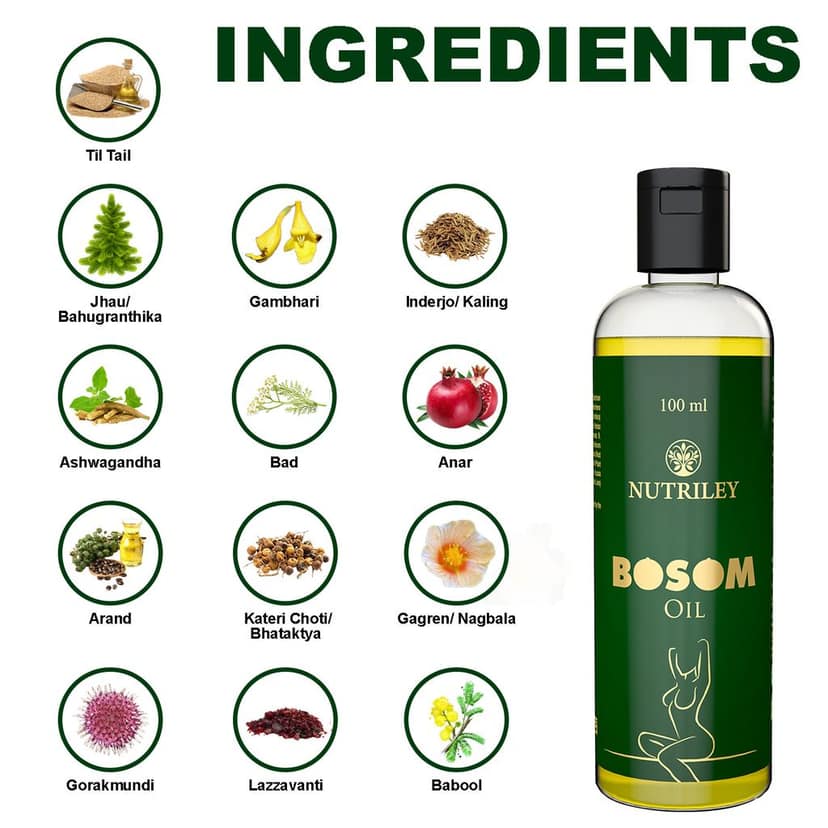 Nutriley Bosom - Breast Enlargement Oil (100 ML) view 2