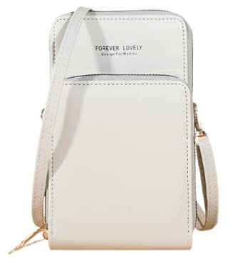MOCA Girls Women's Touch Screen Sling Bag with Mobile Cell Phone Holder Pocket Hand Purse Clutch Crossbody Sling (SJ1211#P, Grey) MOCA Girls Women's Touch Screen Sling Bag with Mobile Cell Phone Holder Pocket Hand Purse Clutch Crossbody Sling (SJ1211#P,